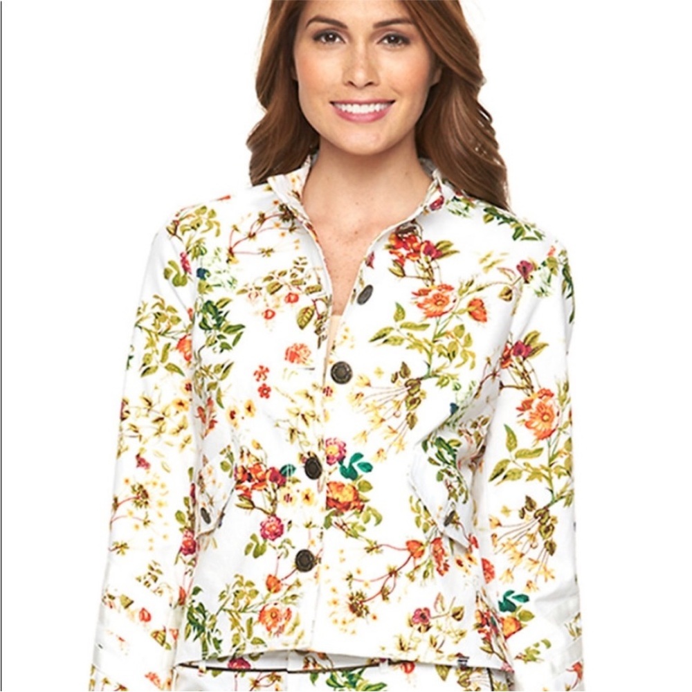 Disney Alice Through the Looking Glass by Atwood Floral Jacket NWOT Size L
